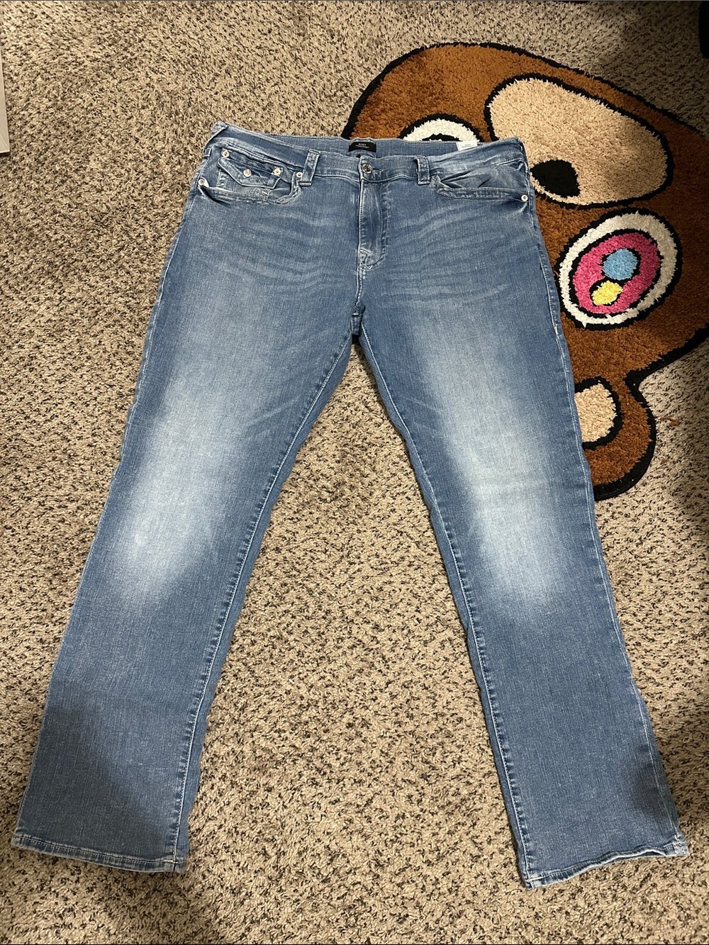True Religion Light Blue Straight-Leg Men's Jeans LIGHTLY WORN size 42